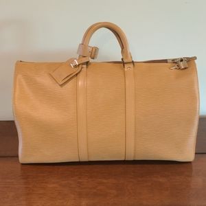 ✈️Auth Louis Vuitton Epi Keepall 50 Beige